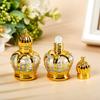 Стеклянный флакон для эфирного масла в форме золотой короны, пустой флакон для духов