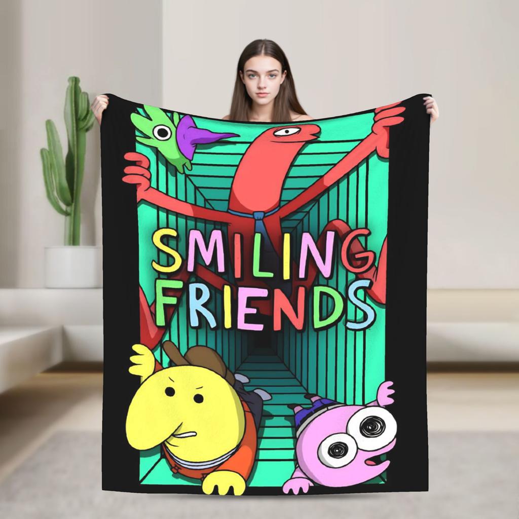 Smiling Friend Games Blanket Quality Warm Throw Blanket Winter Travel Office Outdoor Novelty Bedspread