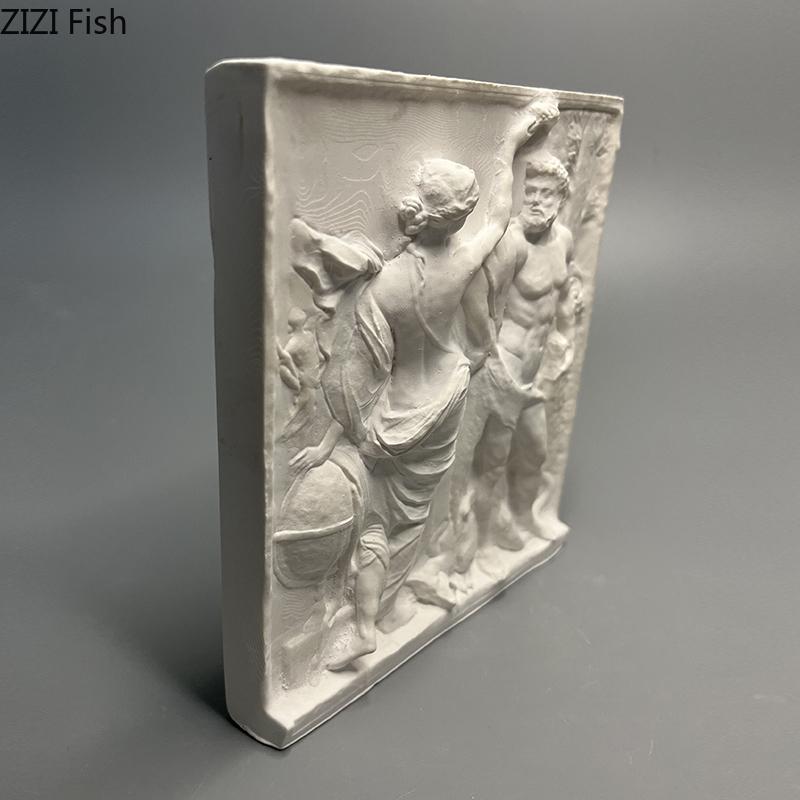 Римский Геркулес Гипсовая Статуэтка Поделки Настольное Украшение Орнаменты Креативные Фигурки Геркулеса Эстетичный Декор Комнаты