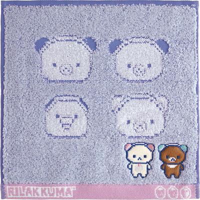 San-X Rilakkuma "Игровая тема" Мини-полотенце - Корилаккума и Чаироикогума, 25x25см, CM54102