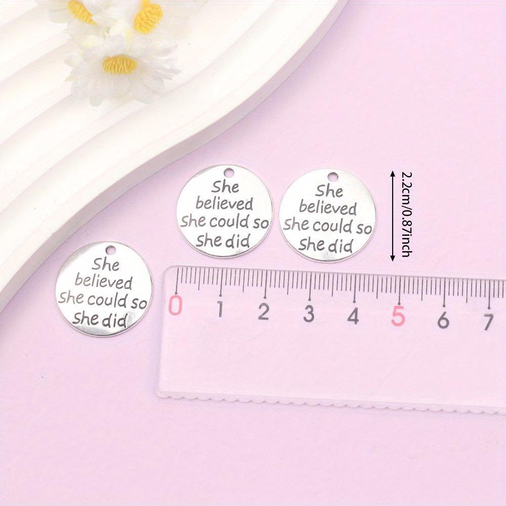 6/12/18шт сплав. Она верила, что сможет сделать подвески с буквами, поэтому она сделала самодельную подвеску с информацией,