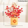 2026 Chinese Wealth Fruit Pot Decoration Chinese New Year Desktop Ornament Spring Festival Gift Decor Blessing Flower Bucket