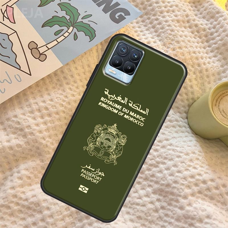 Morocco Flag Passport For OnePlus 10 9 Pro 9R Nord2 Case For Realme 8 9 Pro Plus 8i 9i GT Neo 2 3 Master Cover
