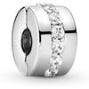 Woman's Charm Link Pandora CLEAR SPARKLING ROW CLIP