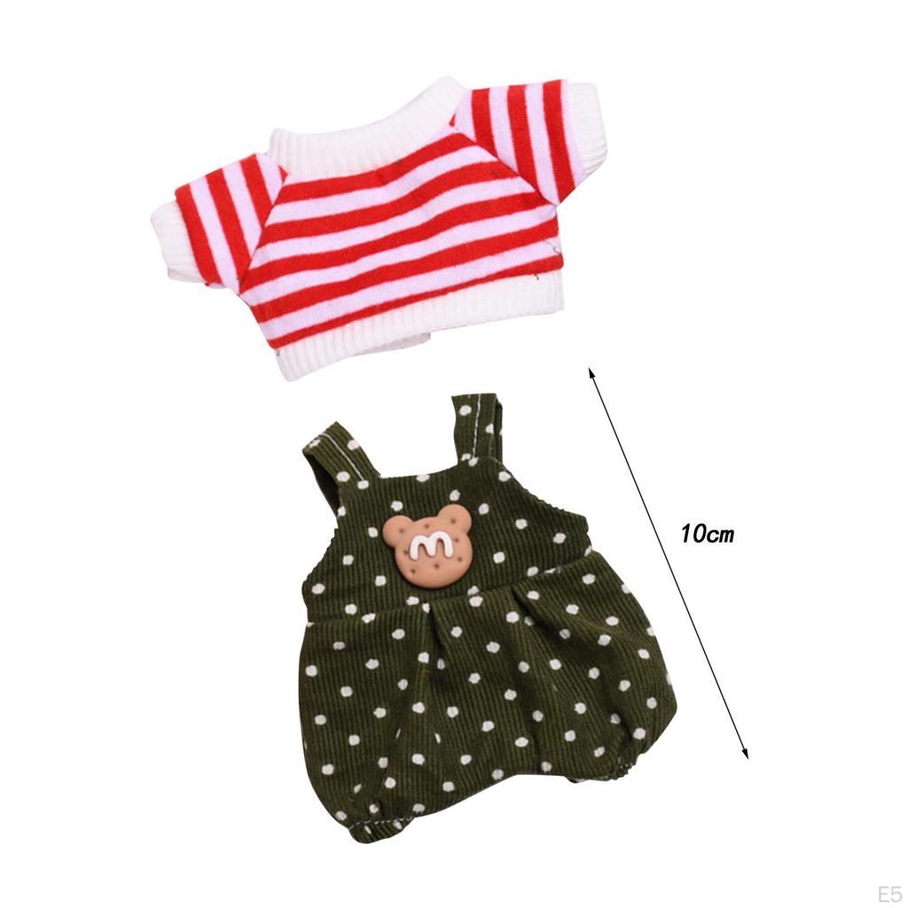 6 Inch Mini Doll Clothes Pants Outfits Comfortable Adorable Dress T-shirts