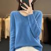 Пуловер с V-образным вырезом, осенне-зимний, новый кашемировый свитер, женский повседневный вязаный топ DMR201