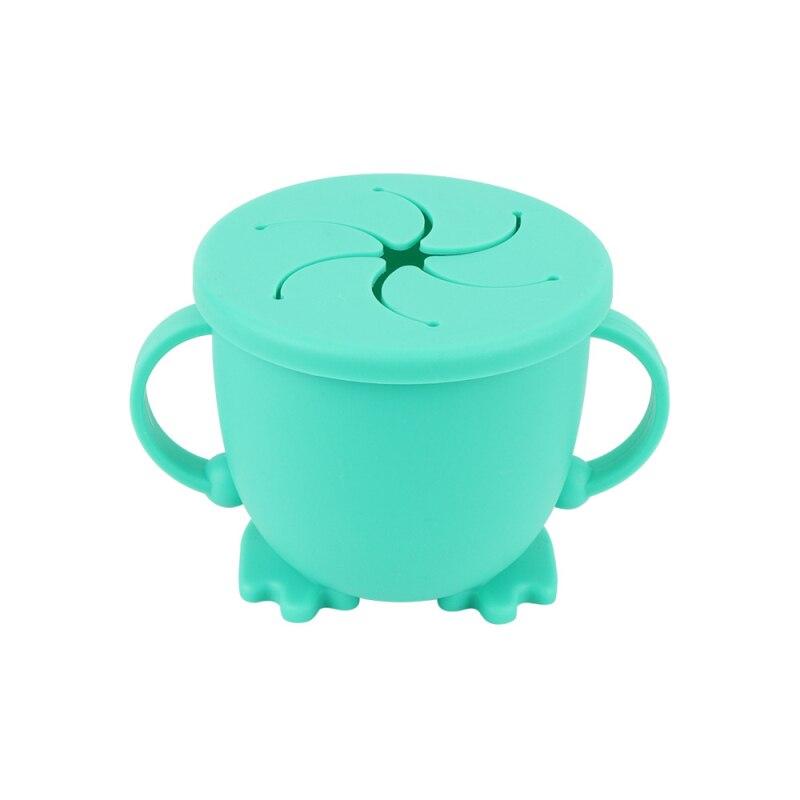 1 Pcs Snack Bowl Silicone Snack Cup Anti-falling And Leak-proof Snack Box With Handle Storage Cup High Temperature Resistance