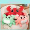 Cartoon Crab Hairy Plush Toy Stuffed Animal Doll Decorations Kids Gift Cute
