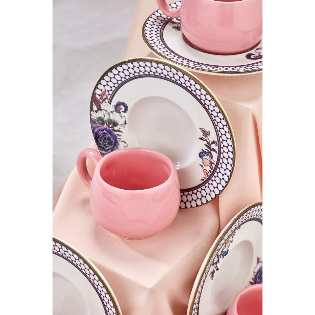 Набор кофейных чашек Polka Dot Lux из 12 предметов на 6 человек, набор белых чашек для турецкого кофе