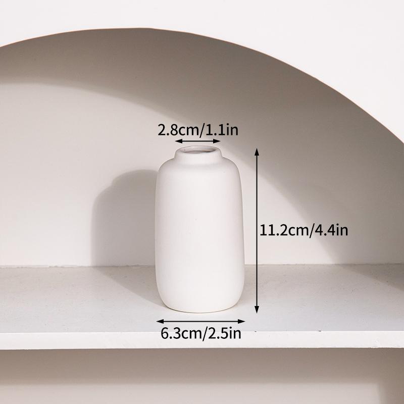 Nordic White Flower Vase Simple Flower Pot Storage Bottle Imitation Creative Flower Pot Home Wedding Decoration Ornament