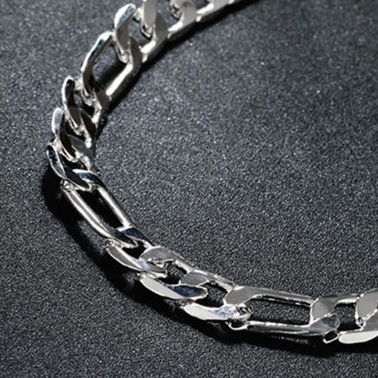 Браслет унисекс из нержавеющей стали с ажурной цепочкой, однотонный, прочная конструкция, блестящий панк-хип