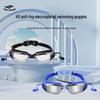 Qilang Adult Unisex Anti-Fog Plated Swimming Goggles with Earplugs