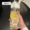 550/800 мл Бутылка для воды с временной шкалой Портативная Прозрачная Кавайная Бутылка для воды Спортивный стакан для воды Пластиковый Удобный стакан Термо Airup