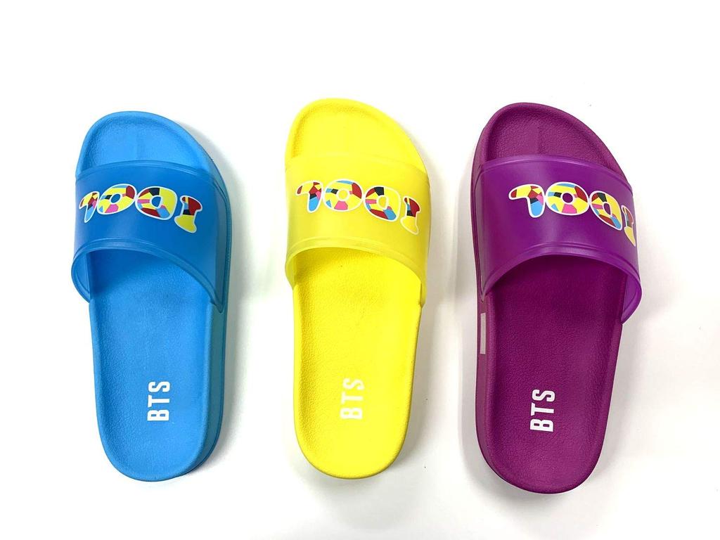 Bell la bell Официально лицензированные пляжные сандалии BTS IDOL для мужчин и женщин - Синие/25см