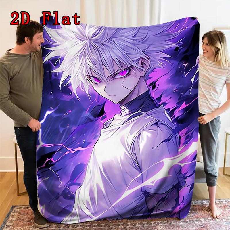 Hunter x Hunter 2D Flat Pattern Flannel Blanket High quality All Seasons Warmth and Comfort Perfect for Christmas Gifts.NMT0928545