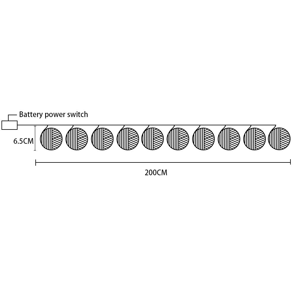 Ватный шар, световая цепочка, ночные огни, гирлянда, светодиодная гирлянда, Рождество, детская спальня, Хэллоуин, уличное свадебное украшение для патио, вечеринки