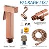 Stainless Steel Bathroom Modern Wall-mounted Shower Bidet Sprayer Brushed Gold Hotel Toilet Use Easy Installation Water Bidet