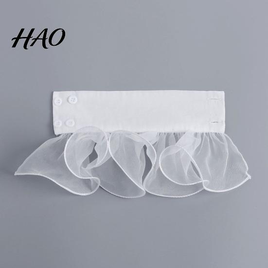 Romantic Style Clothing Accessories Detachable Ruffled Cuffs for Women, Elastic Layered Tulle Fake Cuffs, Decorative Formal Dress Sleeve Trims