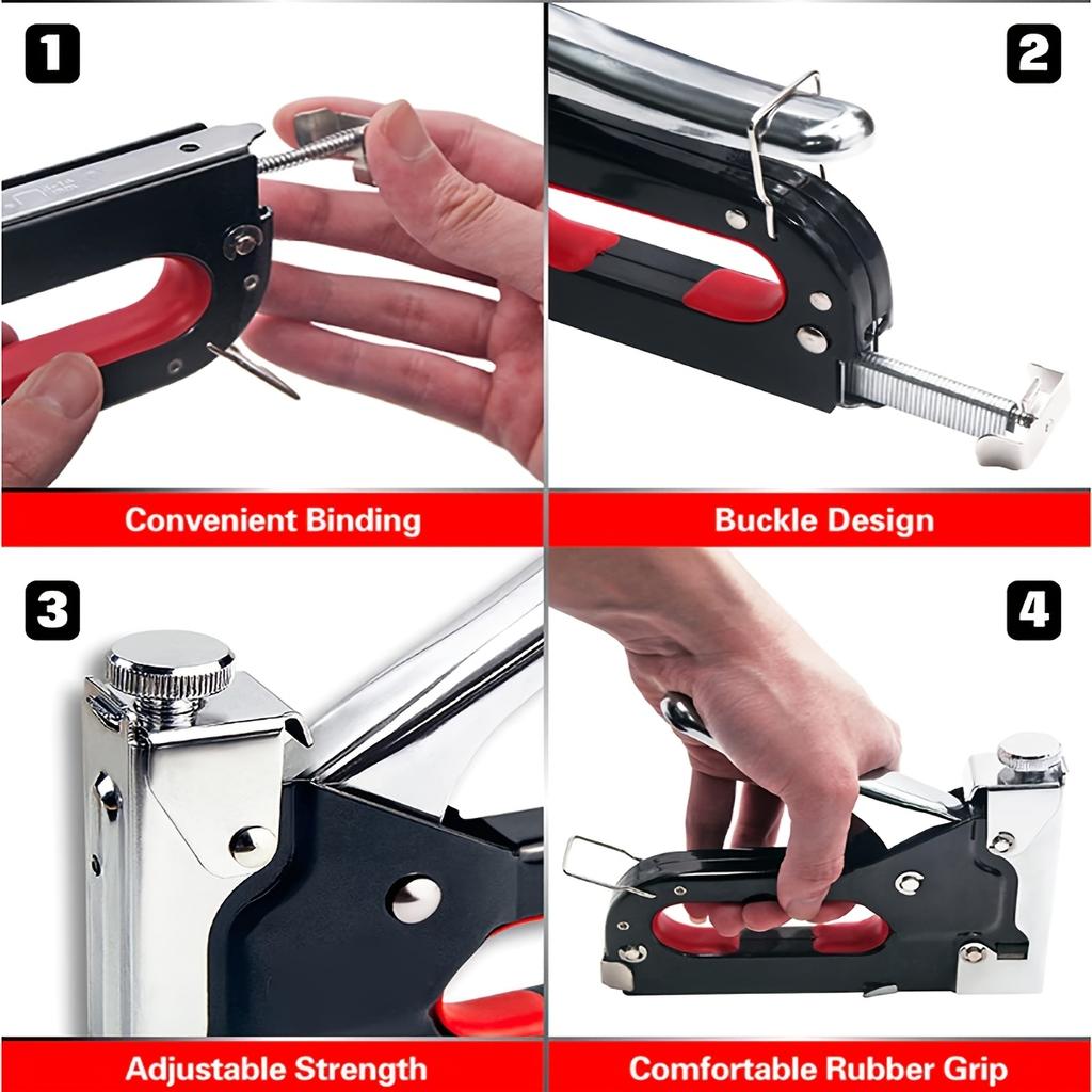 3-в-1 сверхпрочный ручной гвоздезабивной инструмент из нержавеющей стали для крепления материалов, столярных изделий, мебели, дверей и окон, обивки