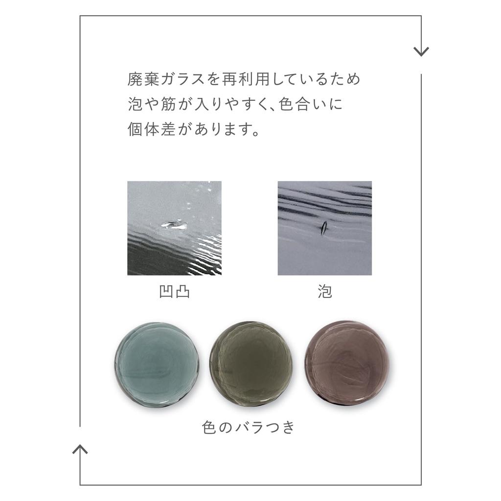 Тарелки Toyo Sasaki Glass Переработанные тарелки 240 Набор из 3 больших тарелок Круглые тарелки Блюда Стеклянные тарелки Посуда 46052ESM