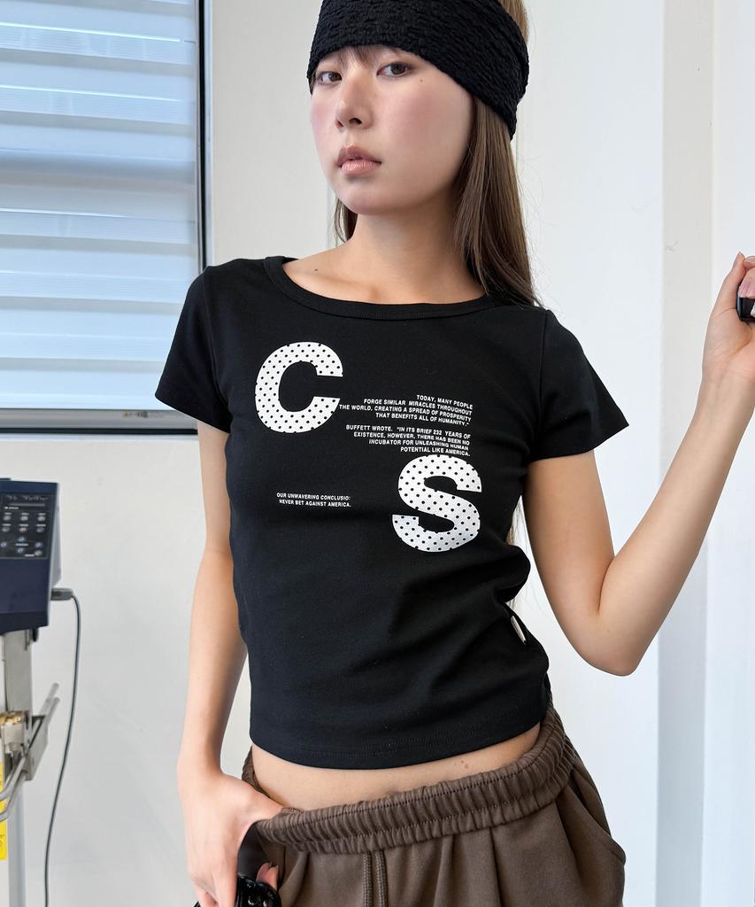 CHICKS Dot See Slim Fit Short Sleeve T-Shirt Black