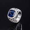 Jewelry Color Treasure Simulation Emerald Sapphire Large Ring Retro Women'S Ring Main Stone 12 * 12