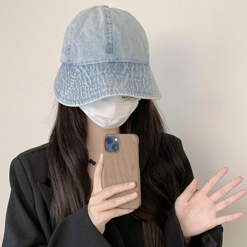 Складная широкополая джинсовая шляпа женская регулируемая пляжная шляпа-ведро летняя защита от солнца козырьки рыбацкая кепка панама