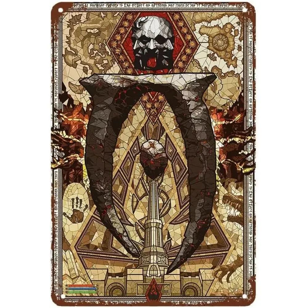 Bethesda The Elder Scrolls Oblivion Металлическая жестяная табличка Забавная ретро настенная декорация для бара кафе дома