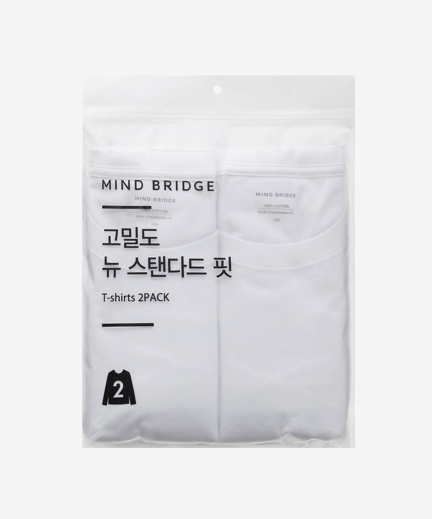MINDBRIDGE [2Pack] High-Density Pure Cotton Daily Long Sleeve T-Shirt_2 Pack - 2 Colors