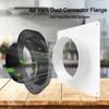 Plastic Vent Pipe Adapter Flange Connector Wall-mounted Ducting Tool Exhaust Pipe Joint Easy Installation