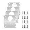 Набор для ремонта петель шкафа Монтажная пластина для дверных петель кухонного шкафа с отверстиями Плоские крепежные скобы Бытовые инструменты