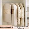 Прозрачный подвесной вакуумный компрессионный мешок для хранения пуховика, пылезащитный чехол для одежды на молнии с ручкой