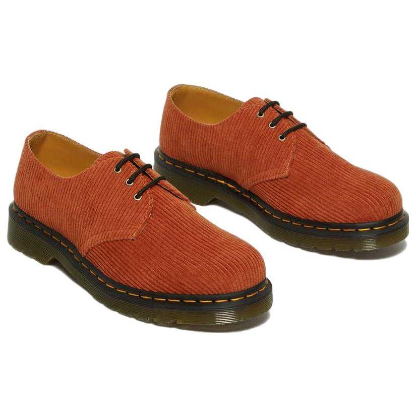 Dr. Martens Вельветовые низкие кеды на шнуровке Унисекс Повседневная обувь Оранжевый 27770874