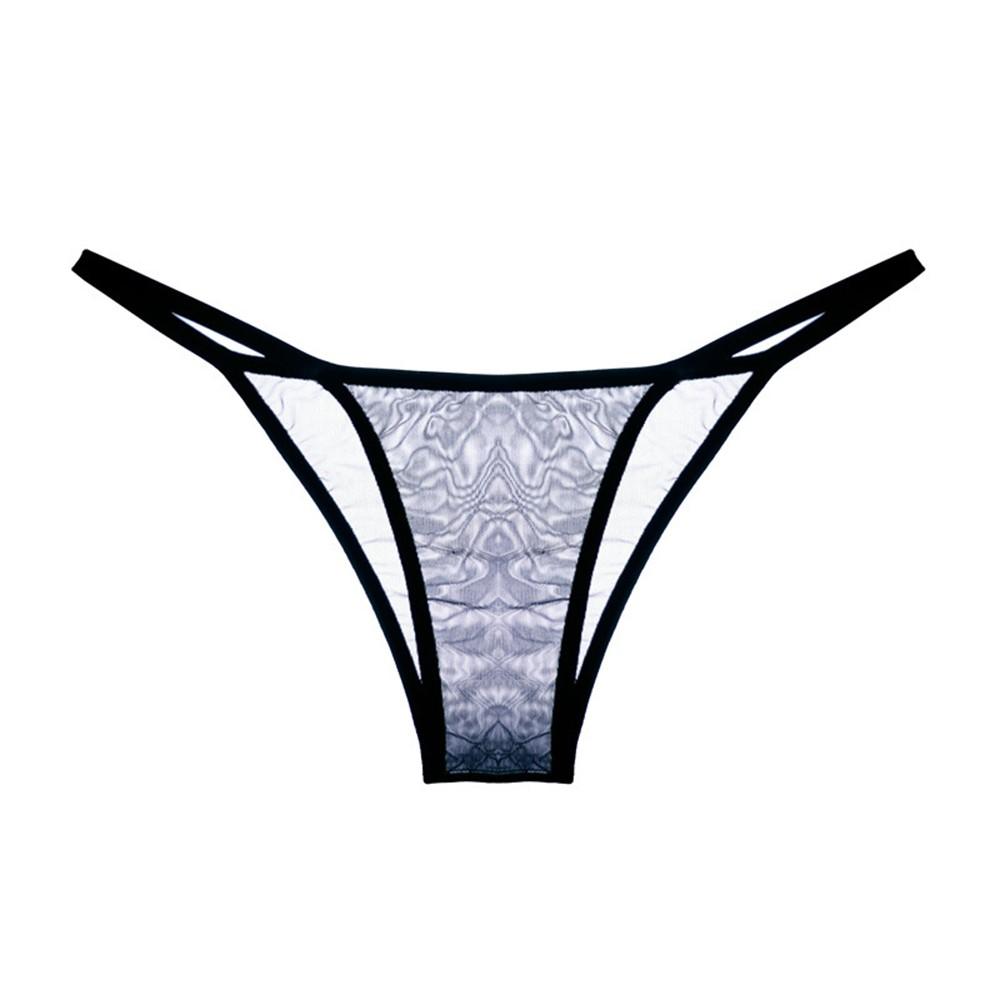 Womens See Through Mini Thongs Lace Mesh Sheer G-String Ultra-thin Panties