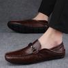 Fashion Genuine Leather Mens Loafers Casual Shoes Comfortable Moccasins Luxury Formal Slip On Flats Driving Shoes for Man Walking Shoes