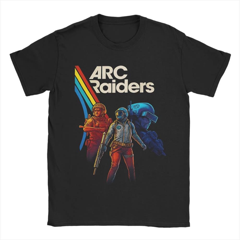 Новые винтажные футболки с принтом персонажей Arc Raiders для мужчин и женщин, мужские, хлопковые, с коротким рукавом, с круглым вырезом, летняя модная одежда