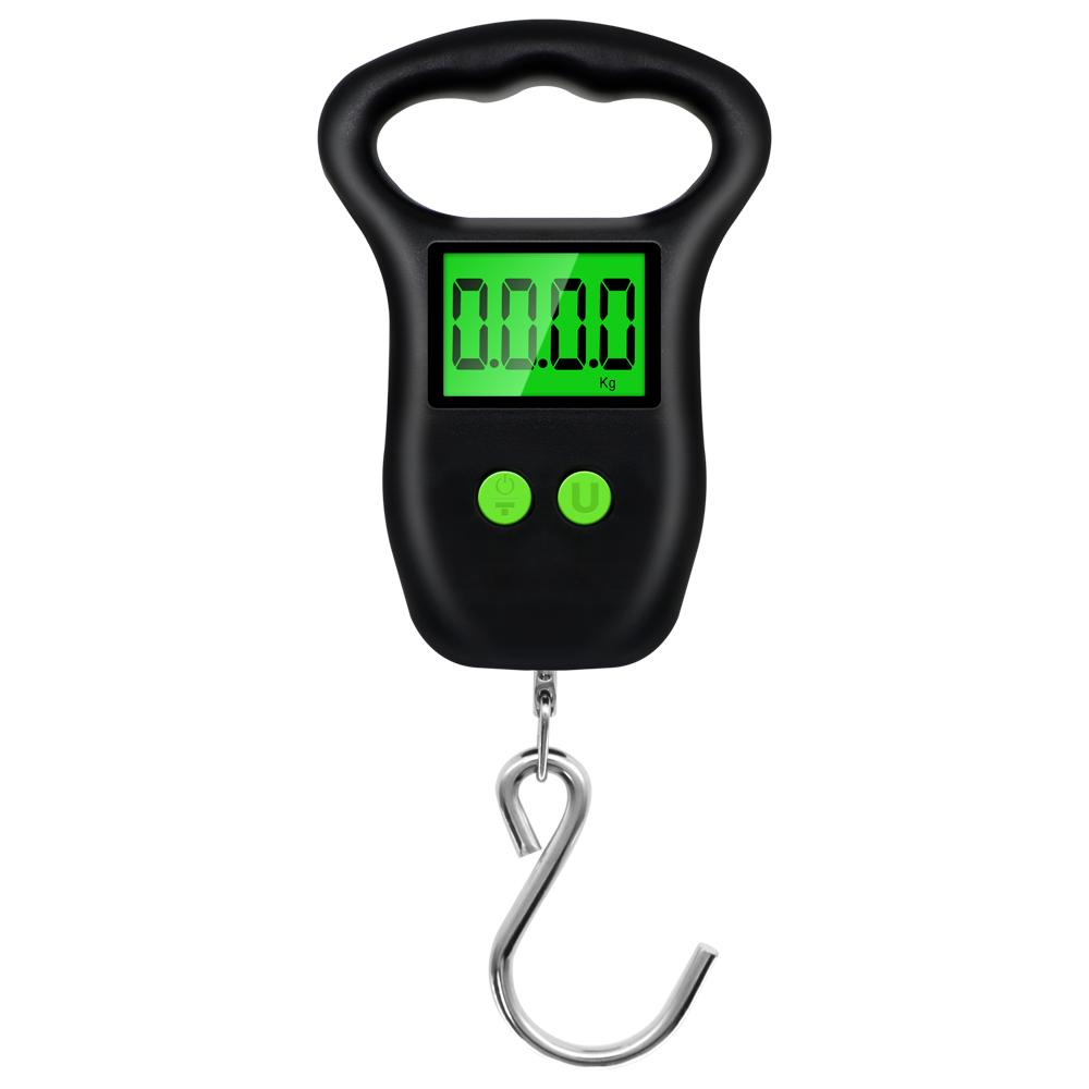 Портативные ручные цифровые весы для багажа 50 кг 10 г подвесные весы с рыболовным крючком измерительная лента подсветка ЖК-дисплей