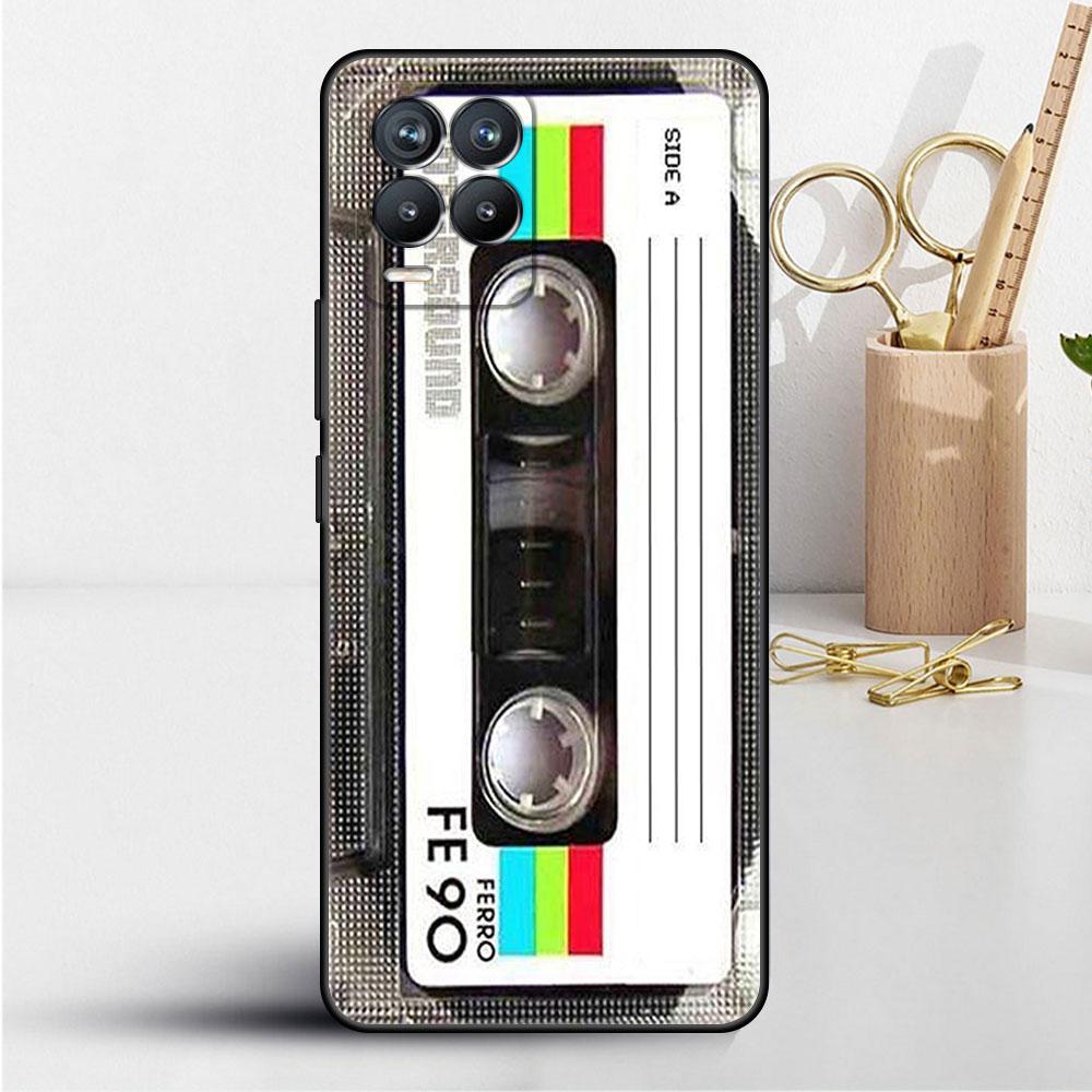Magnetic Radio Tape Cassette Case For Realme 8 C21y GT Neo 2 3 8i C21 7 C11 6 C12 C35 C3 GT 9 Pro C12 Silicone TPU Phone Cover