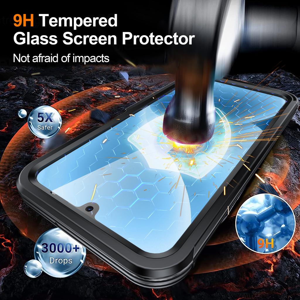 Для Samsung A17 Новый бестселлер: Ударопрочный, пылезащитный и устойчивый к падениям беспроводной магнитный высококачественный прозрачный чехол для телефона