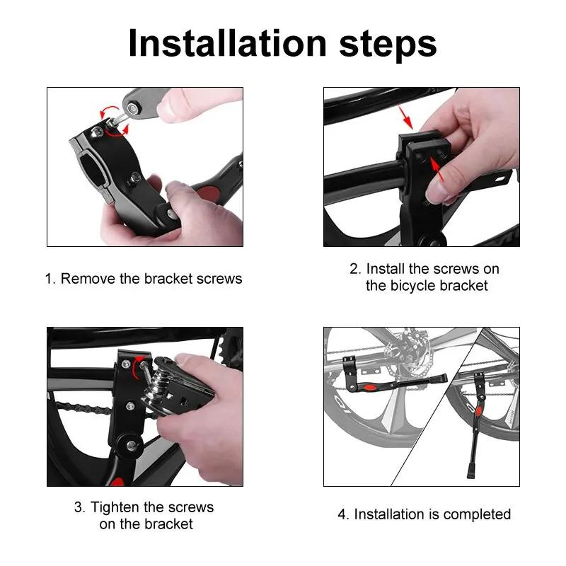 Регулируемая подставка для велосипеда, парковочная стойка, боковая опора для велосипеда, детали для горного велосипеда 22/24/26 дюймов