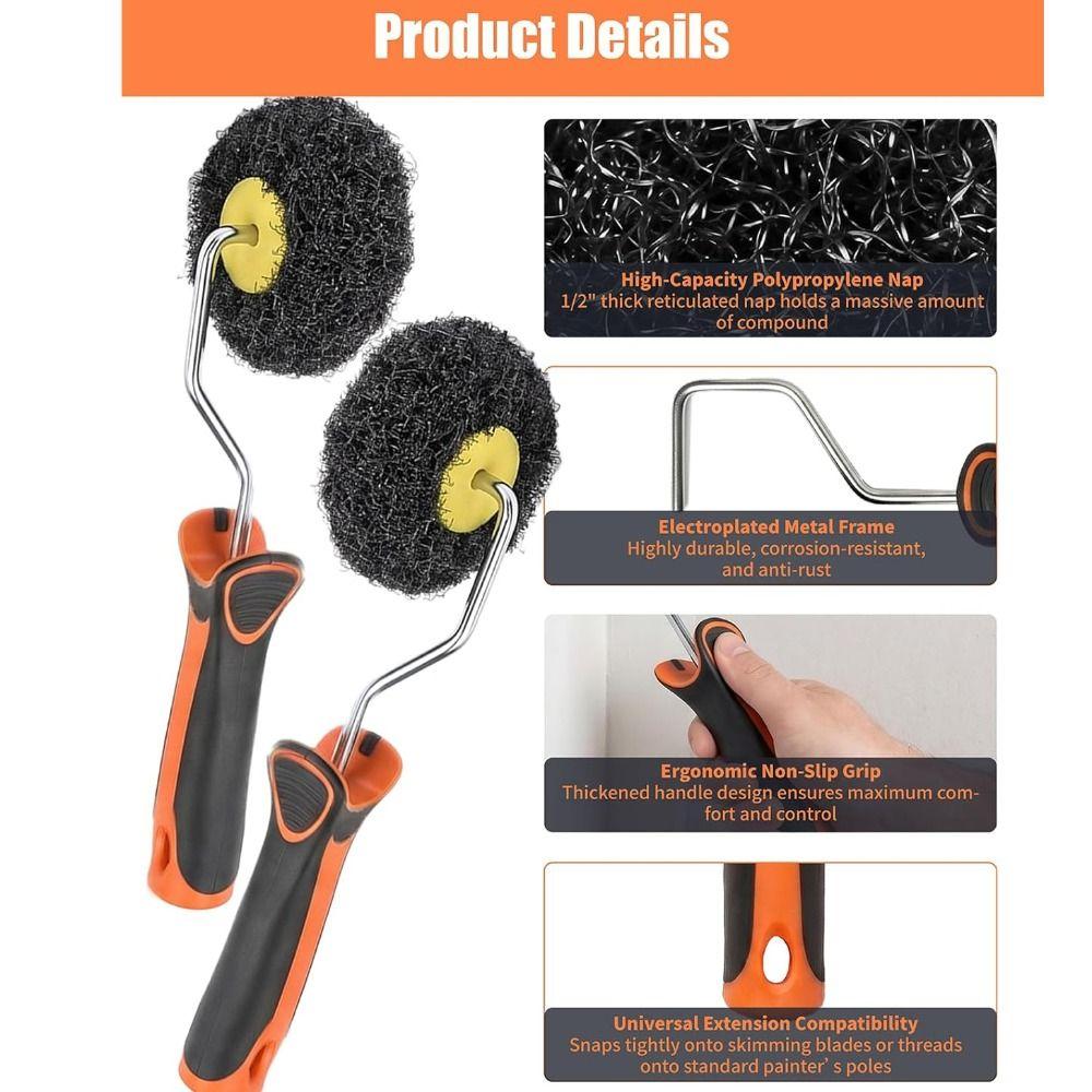Wall Covering Corner Paint Roller Shed-Resistant Roller Paint Brush Putty Brush Home Improvement