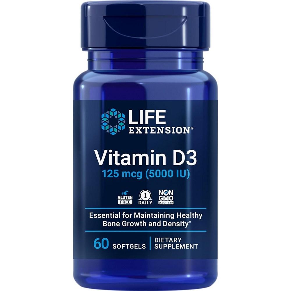 Life Extension Vitamin D3 5000 IU Softgels 1 pcs (60 tablets)