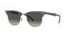 RB3507 Clubmaster Aluminum Brushed Blue on 51 Ray-Ban Sunglasses, 924871, Silver,