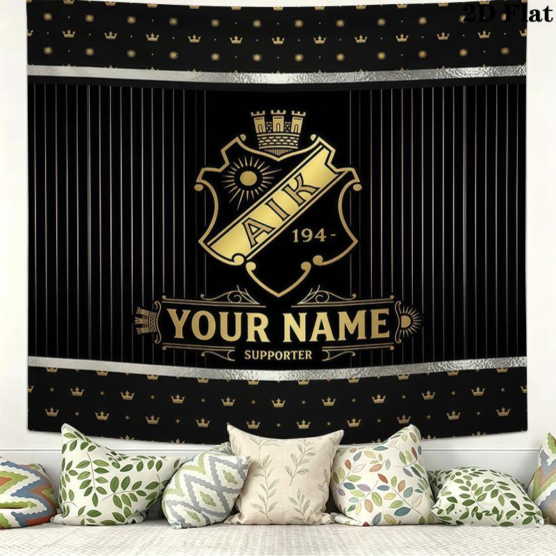 Custom Name AIK2Printed Tapestry – Wall Hanging for Bedrooms, Dorms, and Home Decor