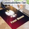 Custom Text Printed Rug Poland Football Non Slip Floor Carpet For Home Room Decor