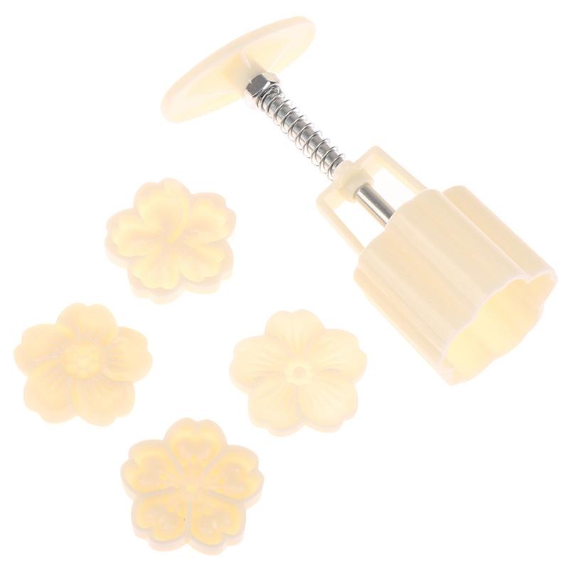 4 шт./набор формочек для лунного пряника Cherry Blossom Mold 3D Ручной пресс Инструменты для выпечки