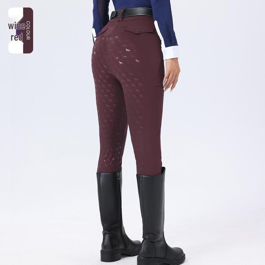 Women's Full Seat Silicone Anti-Slip Breeches: Breathable, Quick-Drying, Moisture-Wicking, High Elasticity Equestrian Pants