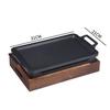 ZISIZ Rectangular Charcoal BBQ Grill with Warming Tray