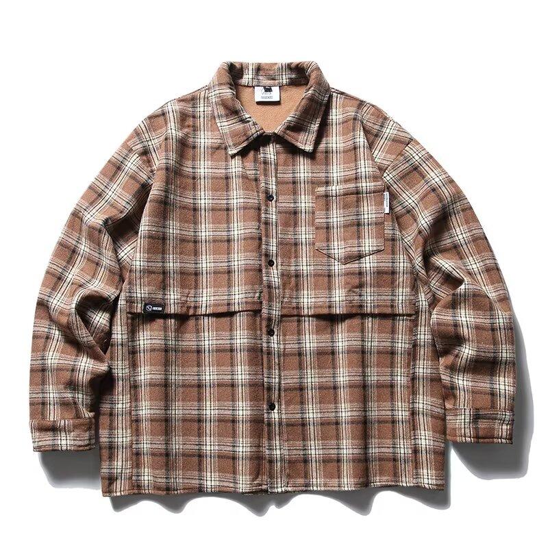 Рубашка с длинным рукавом с буквенным принтом 2024 года в японском стиле в стиле Гонконга, свободная рубашка для мальчиков, летнее модное универсальное повседневное пальто