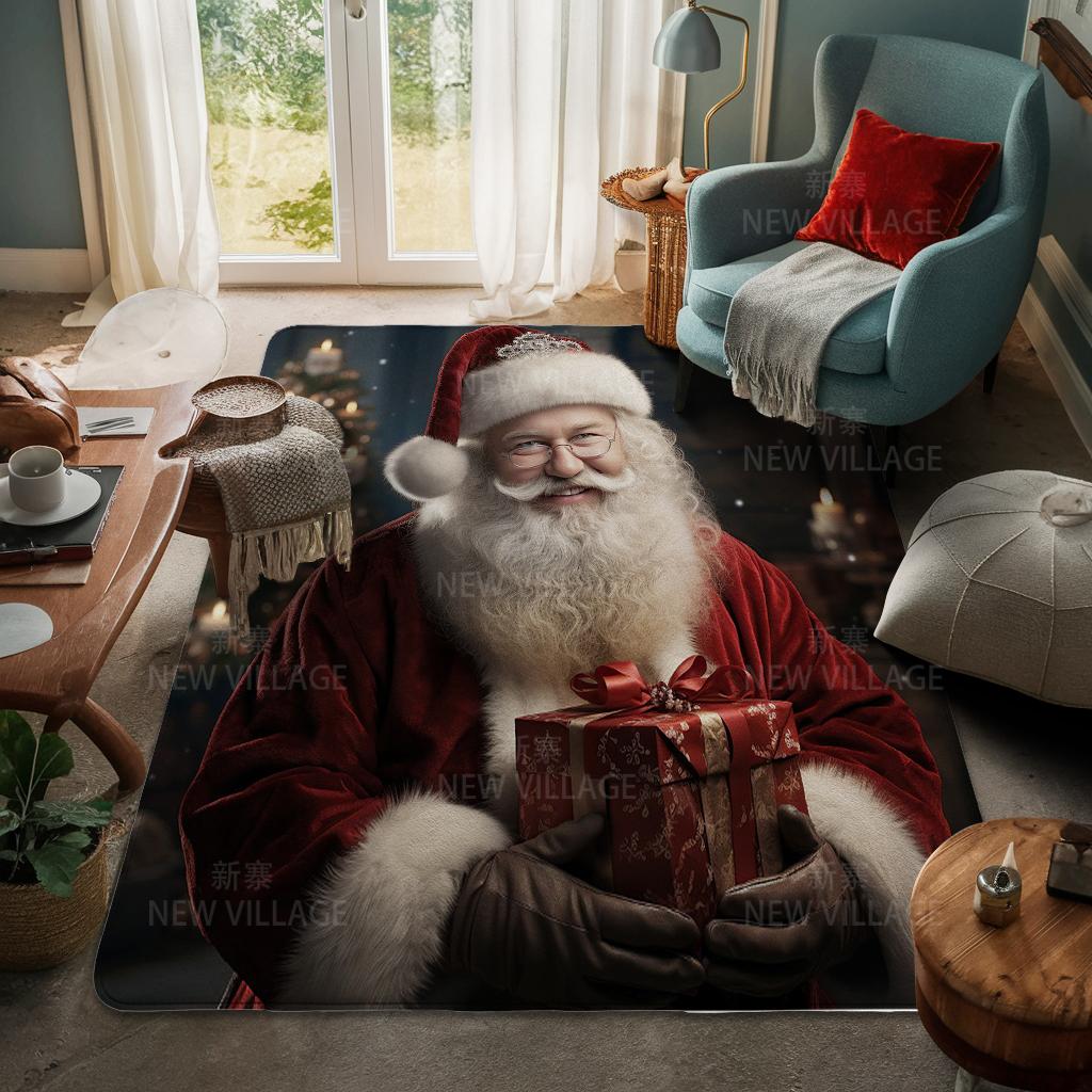 Ковер у входа в дом Домашний коврик у двери Гостиная Ванная Комната Ноги ванная комната Нескользящие коврики с водопоглощением для ванной Счастливого Рождества зима